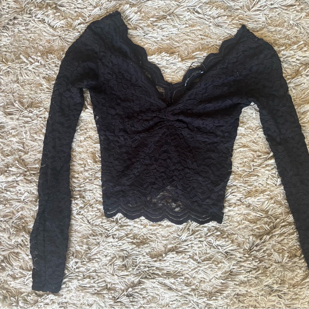 Elegant Black Lace Top